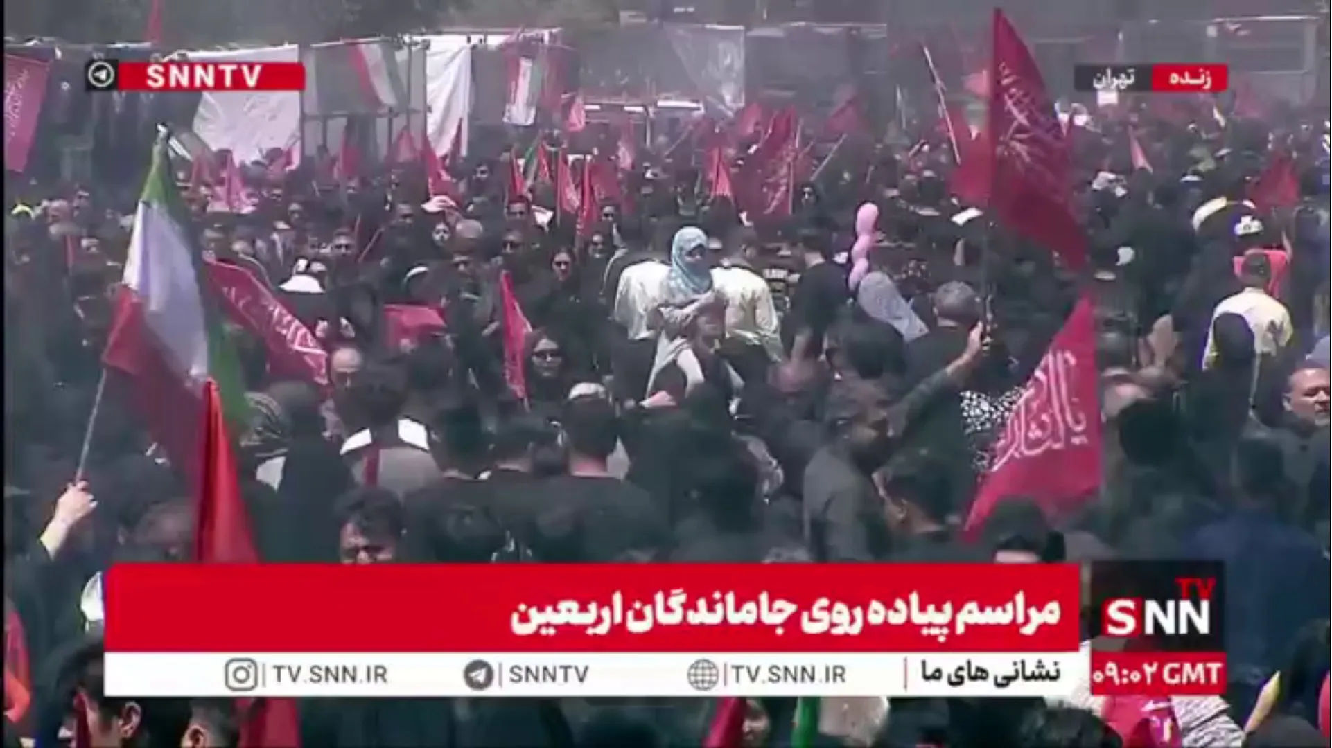 تهران حسینیه شد/ برگزاری باشکوه آیین پیاده‌روی جاماندگان اربعین حسینی در پایتخت