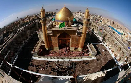 شعار مرگ بر اسرائیل در حرم مطهر امیرالمومنین(ع) + فیلم