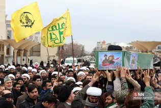 تشییع پیکر شهید مدافع حرم در قم 