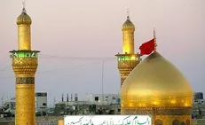 نصب گنبدجدیدحرم امام حسین(ع) بر روی گنبدفعلی