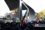 حرکت دسته عزاداری دانشگاه تهران به سمت بیت رهبری
