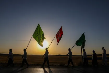 زائران پیاده حرم رضوی