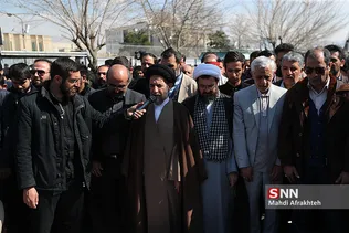 تشییع پیکر دو شهید گمنام در دانشگاه تهران جنوب