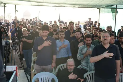 برگزاری باشکوه چهلم شهید امید مظلوم با حضور پرشور دانشجویان و مردم در اردستان