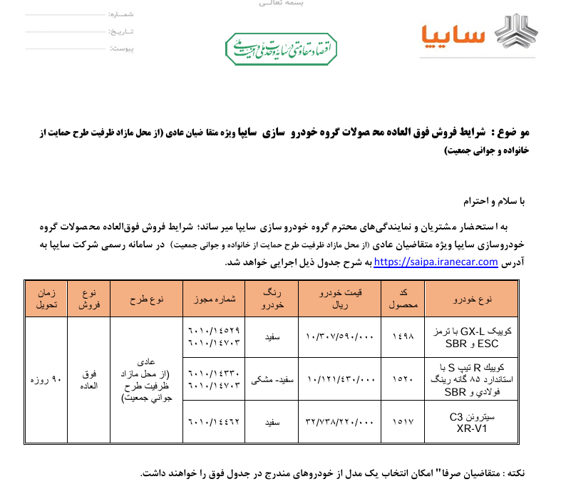 فروش فوقالعاده سیتروئن و کوییک سایپا از ۲۵ مرداد فروش فوقالعاده سیتروئن و کوییک سایپا از ۲۵ مرداد