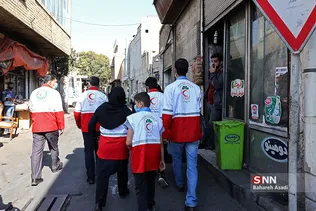 توزیع ماسک در محله هرندی
