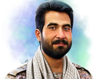 طرح چهره شهید محمد جعفر حسینی