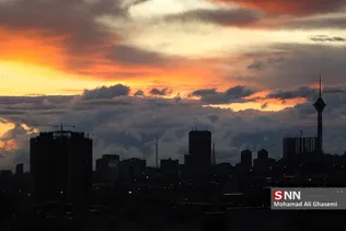 بارش باران و تگرگ در تهران