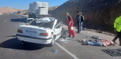 تصادف مرگبار در محور اصفهان-نطنز؛ برخورد پژو پارس با تریلی ۶ قربانی گرفت