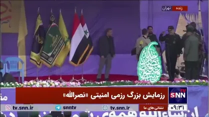ورود سردار سلامی به جایگاه سخنرانی در رزمایش بزرگ رزمی امنیتی &laquo;نصرالله&raquo;