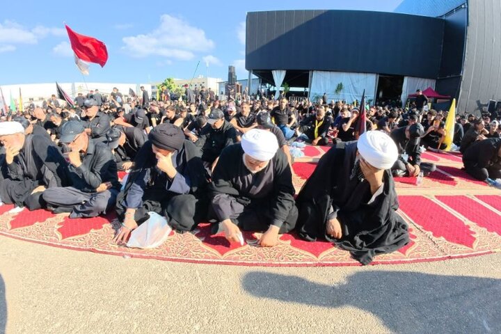 مراسم بزرگداشت عاشورا در مرقد سید حسن نصرالله + عکس
