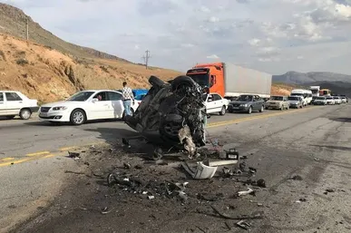 تصادف دو خودرو در جاده چالوس ۶ مصدوم بر جای گذاشت