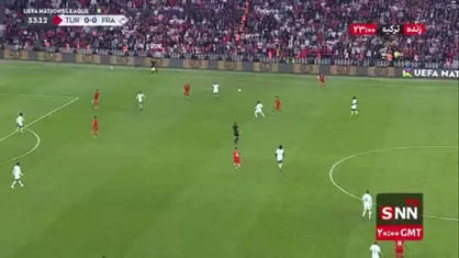 گل اول فرانسه توسط امباپه که با مصدومیت موقتی برای او همراه بود /  فرانسه 1 - 0 ترکیه