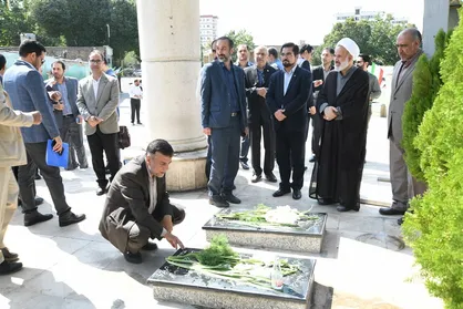 برگزاری آئین ادای احترام به شهدای گمنام در دانشگاه شهید رجایی + تصاویر