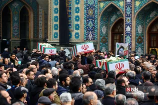 تشییع پیکر ۳ تن از شهیدان سانحه هوایی