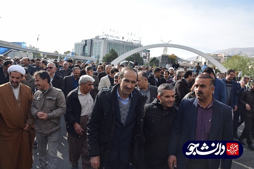 راهپیمایی دانشگاهیان دانشگاه کردستان در محکومیت اغتشاشات اخیر