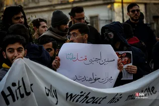 تجمع  دانشجویان مقابل سفارت آلمان