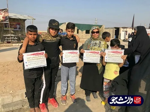 خدمت رسانی دانشجویان خواهر دانشگاه آزاد خوزستان به زائران حسینی