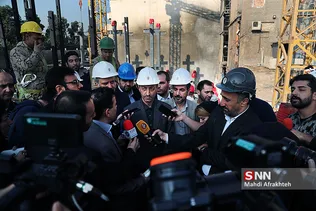 بازدید فتاح رییس بنیاد مستضعفان از روند ساخت پلاسکو