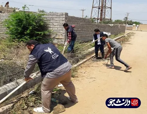 فعالیت جهادگران دانشگاه آزاد خوزستان در مناطق سیل زده
