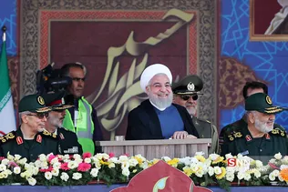 سخنرانی رییس جمهور در رژه بزرگ نیروهای مسلح