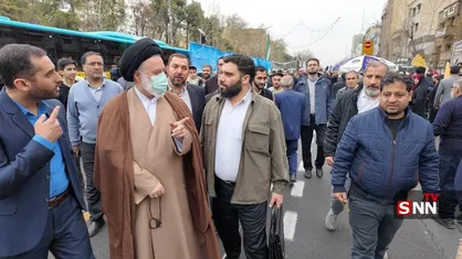 حضور سید مصطفی خامنه&zwnj;ای فرزند رهبر انقلاب در راهپیمایی روز قدس+عکس