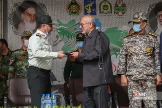 وداع با شهید مصطفی نامور در صبحگاه مشترک نیروهای مسلح قم
