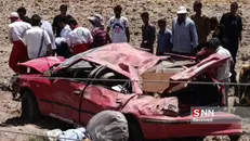 برخورد خودروی سمند با تیر برق در جاده یاسوج – اصفهان