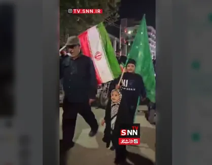 میدان&zwnj;داری دختربچه آبادانی به زبان عربی در تجمات حماسی شبانه + فیلم