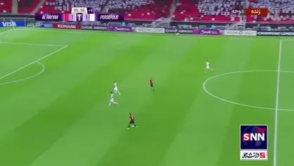 تک به تک بازیکنان الریان با گندوز به شکل خطرناکی از کنار دروازه پرسپولیس به بیرون رفت / پرسپولیس ۱ الریان ۱