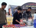 خدمت رسانی دانشجویان اندیمشکی در موکب دانشگاه فرهنگیان خوزستان به زوار حسینی