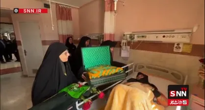 دیدار خادمان حرم مطهر رضوی با آسیب&zwnj;دیدگان حادثه بلوار وکیل&zwnj;آباد + فیلم