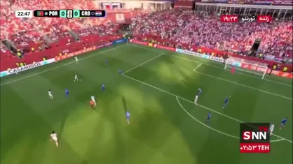 نزدیک بود گل به خودی شود! / نجات دروازه خطرناک مدافع کرواسی / پرتغال 0 - 0 کرواسی