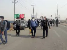 طوفان شدید در مرز شلمچه/ توزیع ۱۰ هزار ماسک بین زائران