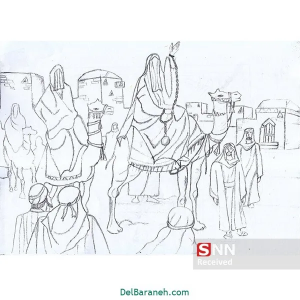 نقاشی کودکانه برای محرم