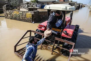 روستای آق قلا در چهارمین روز جاری شدن سیل