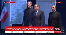 ادای احترام دبیرکل شانگهای به پیکر رهبر شهید