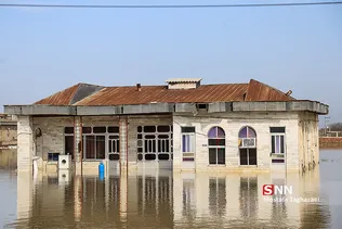 روستای آق قلا در چهارمین روز جاری شدن سیل