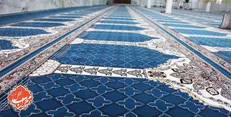 فرش سجاده‌ای مساجد با محراب نقش کاشان