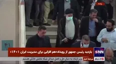 رئیس جمهور با استقبال گسترده حاضرین در مصلی امام خمینی (ره) از غرفه‌های فعال در نخستین رویداد «هم‌افزایی برای مدیریت ایران» بازدید به عمل آورد