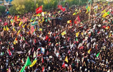 تشییع باشکوه قائد امت، حضرت آیت الله العظمی امام خامنه‌ای، در نجف اشرف