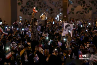 جشن پیروزی ابراهیم رئیسی در انتخابات ریاست جمهوری