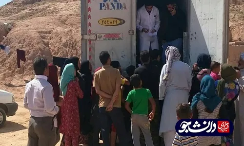 فعالیت گروه جهادی شهید بقایی دانشگاه علوم پزشکی اهواز در مناطق سیل زده خوزستان