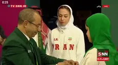 مراسم اهدای مدال مسابقات موی تای بازی‌های همبستگی کشور‌های اسلامی ؛ حسن زاده نقره گرفت +  فیلم