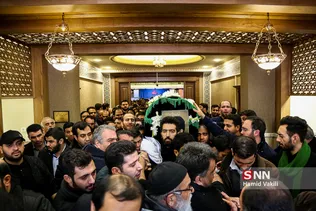 مراسم تشییع پیکر جهادگر دانشجو امیرمحمد اژدری در جماران