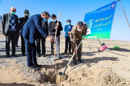 پروژه درختکاری پهنه ۱۱۰ هکتاری امیریه در دانشگاه بیرجند آغاز شد