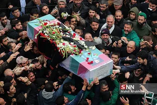 تشییع و تدفین شهید مدافع وطن محمد حسین حدادیان