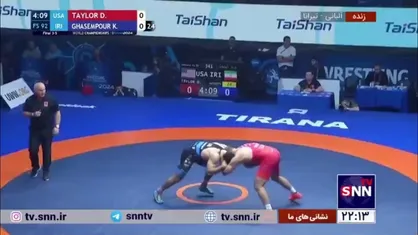 فیلم خلاصه رقابت کامران قاسم پور با دیوید تیلور از آمریکا