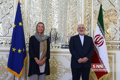 دیدار جواد ظریف با فدریکا موگرینی مسئول سیاست خارجی اتحادیه اروپا