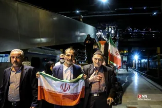 مراسم استقبال از  مهدیه اسفندیاری در راه آهن تهران